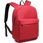 Dámské Studentské batohy v červené barvě s polstrovanými popruhy pro věk pro středoškoláky a teenagery ve slevě 