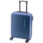 Abs kufry v petrolejové barvě v elegantním stylu s pruhovaným vzorem z plastu s palubními rozměry 