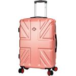 Plastové kufry Lee Cooper v růžové barvě v elegantním stylu z plastu 
