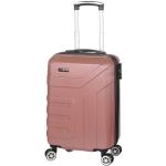 Abs kufry v růžové barvě z látky s palubními rozměry 