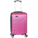 Abs kufry v růžové barvě z plastu s palubními rozměry 