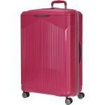 Plastové kufry March v růžové barvě z látky 