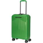 Plastové kufry March v zelené barvě z látky 