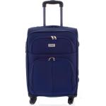 Textilní kufry ormi v modré barvě na čtyřech kolečkách 