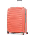 Plastové kufry Rock v oranžové barvě z plastu s rozšířitelným objemem o objemu 120 l 