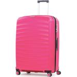 Plastové kufry Rock v růžové barvě z plastu s rozšířitelným objemem o objemu 120 l 