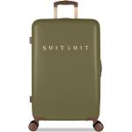 Kufry na kolečkách SuitSuit v olivové barvě v minimalistickém stylu z látky s integrovaným zámkem veganské 
