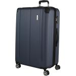 Plastové kufry Travelite v modré barvě v moderním stylu z plastu s rozšířitelným objemem 