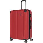 Plastové kufry Travelite v červené barvě v moderním stylu z plastu s rozšířitelným objemem 
