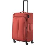 Textilní kufry Travelite v korálově červené barvě z látky 