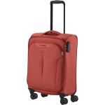 Textilní kufry Travelite v korálově červené barvě z látky 