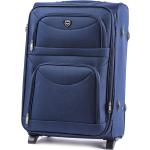 Textilní kufry v modré barvě z látky s rozšířitelným objemem o objemu 65 l 