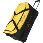Tašky na kolečkách Travelite Basics v žluté barvě z látky s vnější kapsou 