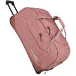 Tašky na kolečkách Travelite Kick Off v růžové barvě v moderním stylu s reflexními prvky 