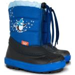 Dětské Zimní boty Demar v modré barvě s výškou podpatku nad 9 cm na zimu 