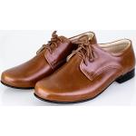 Chlapecké  Společenská obuv v hnědé barvě v moderním stylu ve velikosti 38 