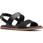 Dámské Kožené sandály Clarks v černé barvě z kůže ve velikosti 37 ve slevě na léto 