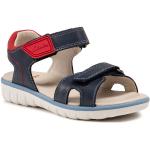 Chlapecké Kožené sandály Clarks v modré barvě z kůže ve slevě na léto 