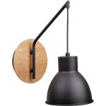 Nástěnná svítidla  v černé barvě ve skandinávském stylu ze dřeva kompatibilní s E27 