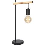 Stolní lampy v černé barvě ve skandinávském stylu ze dřeva kompatibilní s E27 