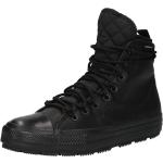 Kotníčkové boty na podpatku Converse Chuck Taylor v černé barvě z hladké kůže s výškou podpatku do 3 cm 