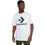Pánská  Dlouhá trička Converse v bílé barvě z bavlny ve velikosti XS ve slevě 