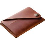 Pánské Kožené peněženky v hnědé barvě v minimalistickém stylu z hovězí kůže 