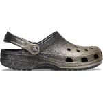 Dámské Gumové pantofle Crocs Classic v černé barvě v třpytivém stylu se třpytkami 