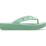 Dámské Pantofle na platformě Crocs Classic ve světle zelené barvě na léto 
