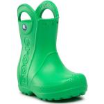 Dívčí Vysoké holínky Crocs Handle it v zelené barvě ve slevě 