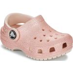 Dětské Gumové pantofle Crocs Classic Clog v růžové barvě v třpytivém stylu ve velikosti 28 se třpytkami 