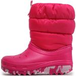 Dívčí Sněhule Crocs Classic v růžové barvě z látky ve slevě na zimu 