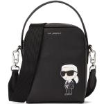 Dámské Kožené tašky přes rameno Karl Lagerfeld v černé barvě v minimalistickém stylu z kůže 