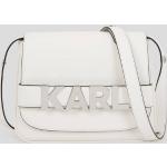 Dámské Kožené tašky přes rameno Karl Lagerfeld v bílé barvě v elegantním stylu z kůže 