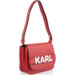 Dámské Tašky crossbody Karl Lagerfeld v červené barvě v lakovaném stylu 