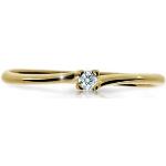 Zlaté prsteny Cutie Diamonds v třpytivém stylu Diamantové ve velikosti 62 