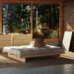 Dvoulůžkové postele Karup v minimalistickém stylu ze dřeva 