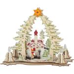 Vánoční dekorace Klingel v hnědé barvě ze dřeva ve slevě 