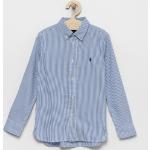 Dětské košile s dlouhým rukávem Chlapecké v modré barvě z bavlny ve velikosti 8 let Designer od značky Polo Ralph Lauren z obchodu Answear.cz s poštovným zdarma 