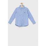 Dětské košile Chlapecké v modré barvě z bavlny ve velikosti 8 let Designer od značky Polo Ralph Lauren z obchodu Answear.cz s poštovným zdarma 