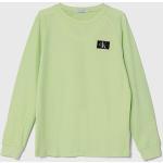 Dětské košile s dlouhým rukávem Chlapecké v zelené barvě z bavlny strečové ve slevě Designer od značky Calvin Klein Jeans z obchodu Answear.cz 