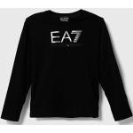 Dětská trička s potiskem Chlapecké v černé barvě z bavlny ve velikosti 10 let strečové ve slevě od značky Emporio Armani EA7 z obchodu Answear.cz 