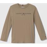 Dětská trička s potiskem Dívčí v béžové barvě z bavlny ve velikosti 10 let od značky Tommy Hilfiger z obchodu Answear.cz 