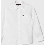 BIO Dětské košile s dlouhým rukávem Chlapecké v bílé barvě z bavlny ve velikosti 8 let od značky Tommy Hilfiger z obchodu Answear.cz s poštovným zdarma 