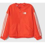Dětské bundy Dívčí v červené barvě ve velikosti 8 let od značky adidas z obchodu Answear.cz s poštovným zdarma 