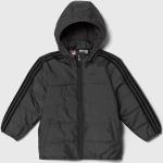 Dětské bundy s kapucí Dívčí v šedé barvě z bavlny ve velikosti 68 ve slevě od značky adidas Originals z obchodu Answear.cz s poštovným zdarma 