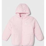 Dětské bundy s kapucí Dívčí v růžové barvě z polyesteru od značky adidas z obchodu Answear.cz s poštovným zdarma 