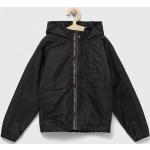 Dětské bundy s kapucí Chlapecké v černé barvě z polyesteru ve velikosti 12 let ve slevě Designer od značky Calvin Klein Jeans z obchodu Answear.cz s poštovným zdarma 