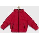 Dětské bundy s kapucí Dívčí v červené barvě z polyesteru ve slevě Designer od značky Calvin Klein Jeans z obchodu Answear.cz s poštovným zdarma 