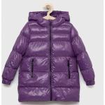 Dětské bundy s kapucí Dívčí ve fialové barvě z polyesteru ve velikosti 4 roky od značky Geox z obchodu Answear.cz s poštovným zdarma 